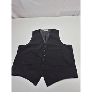 Neil Allyn Vest Mens XL Black 100% Polyester Tuxedo Suit Wedding Formal Classic